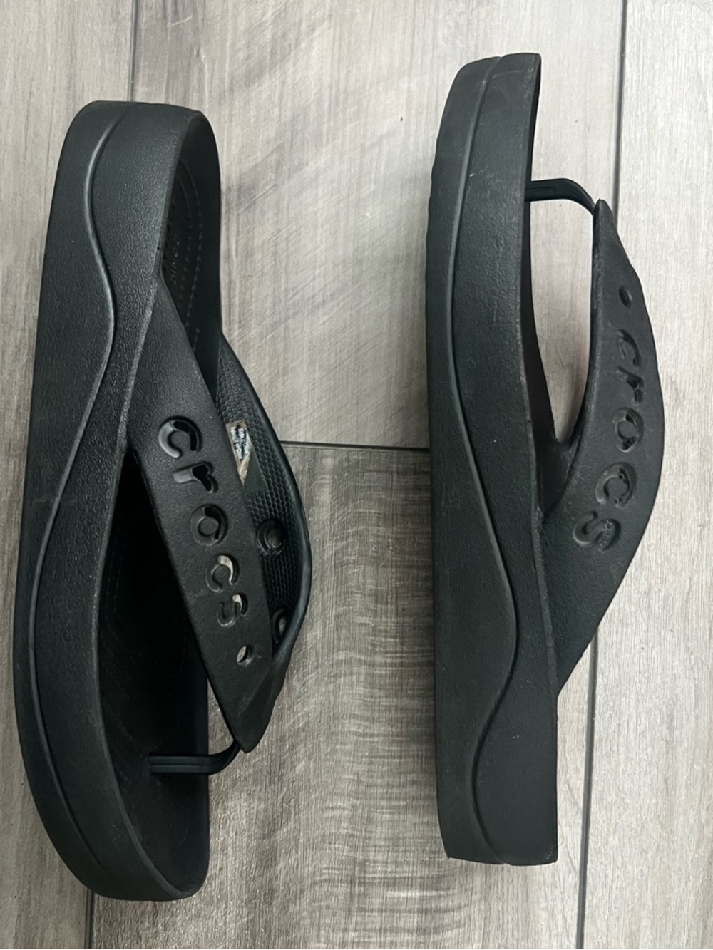 CROCS Black Platform Sandal- 8 - Picture 6 of 13